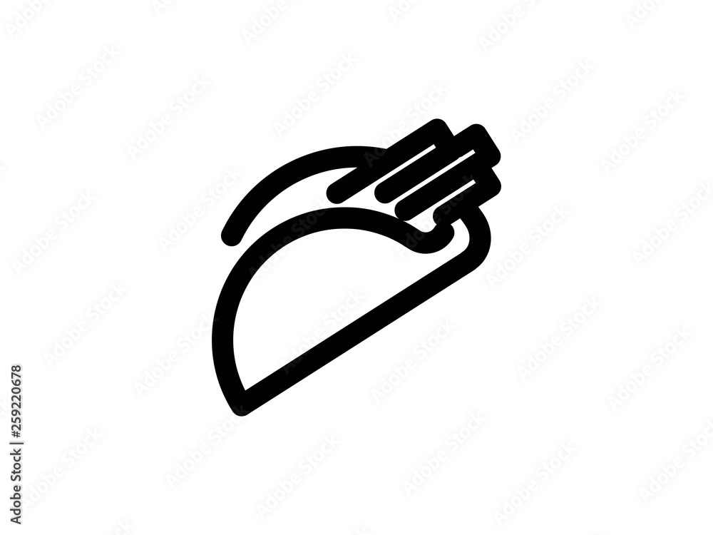 taco outline vector icon taco outline vector icon