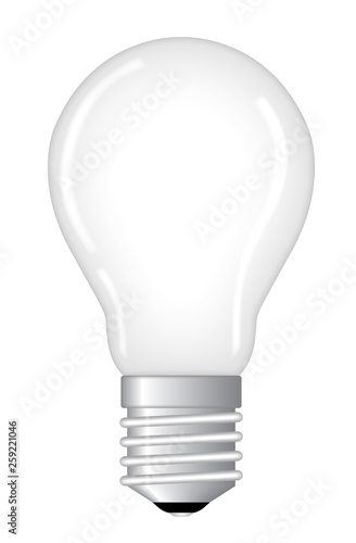 Illustrazione di una lampadina con bulbo di vetro