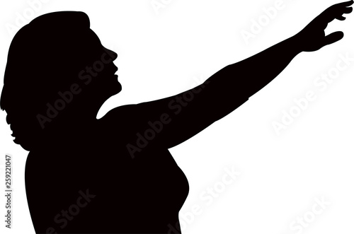 a woman riding hand, silhouette vector © turkishblue