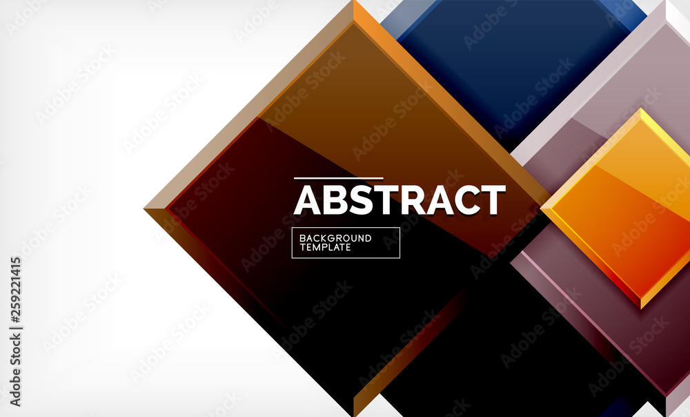 Square abstract background, glossy geometric design Square abstract background, glossy geometric design