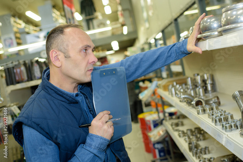 shop assistant at a hardware store