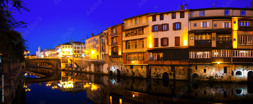 Evening view of Castres, France