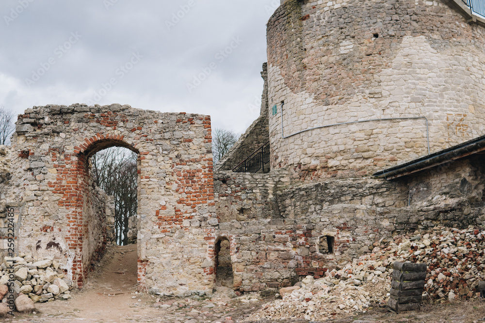ruins inside of old castle