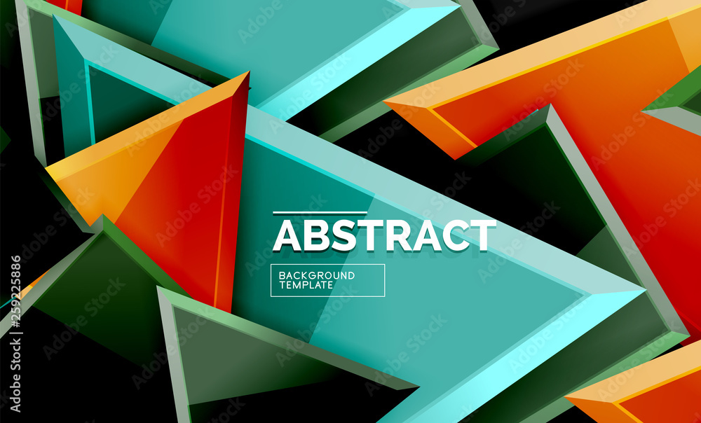 Squares and triangles geometrical background Squares and triangles geometrical background