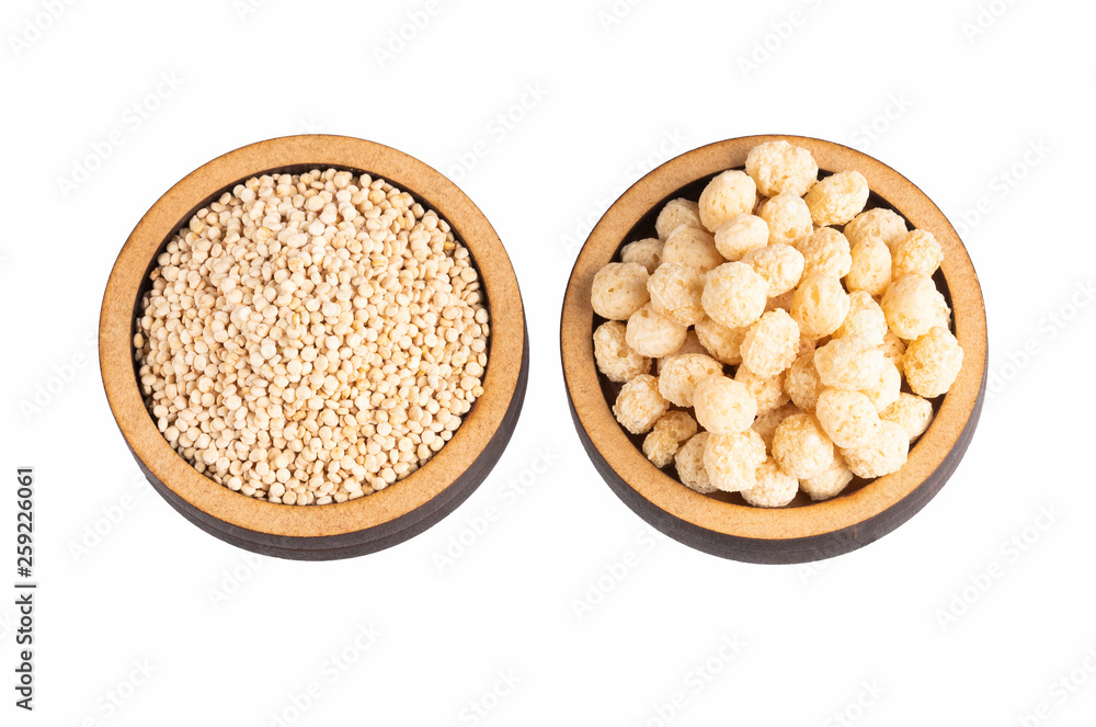 White Quinoa Seeds - Chenopodium quinoa. White background White Quinoa Seeds - Chenopodium quinoa. White background