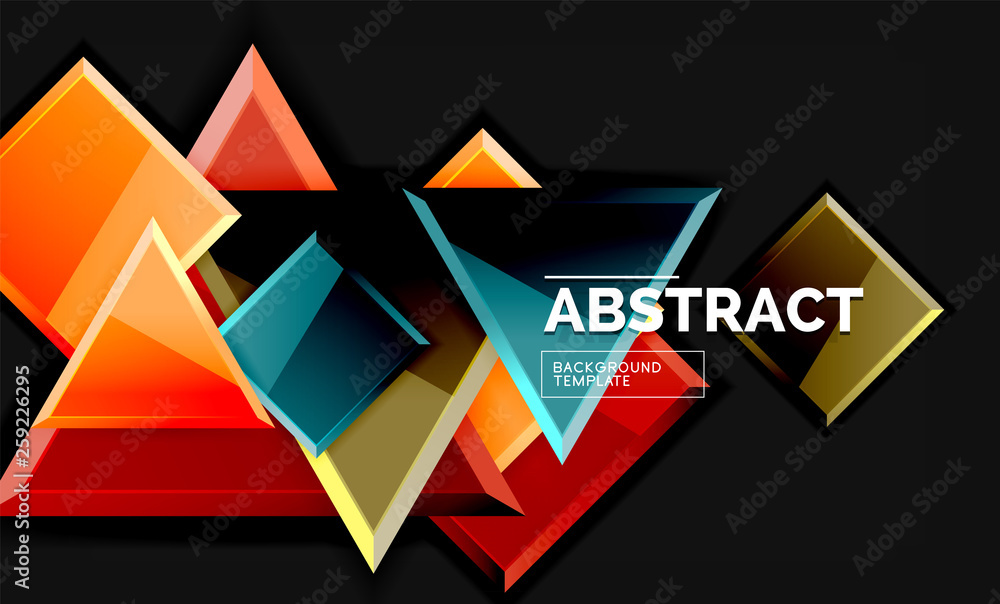 Squares and triangles geometrical background Squares and triangles geometrical background