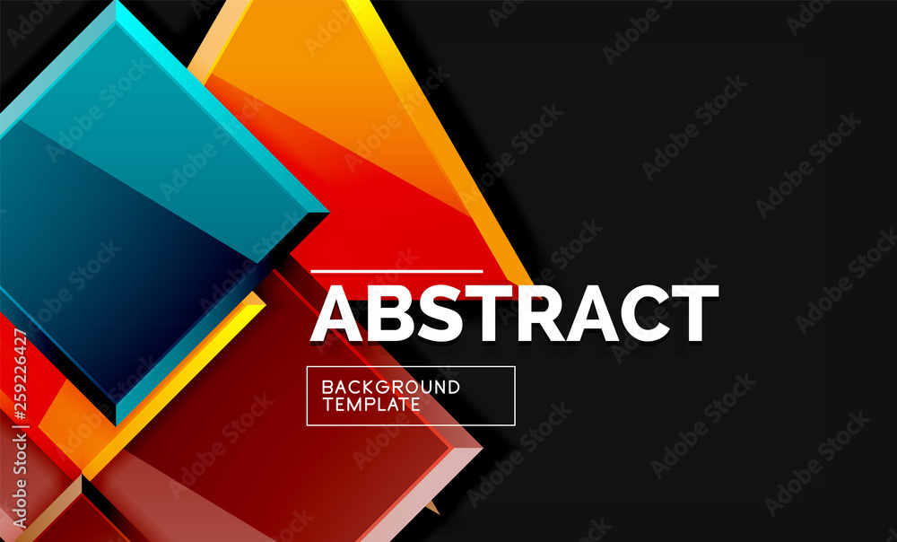 Squares and triangles geometrical background Squares and triangles geometrical background