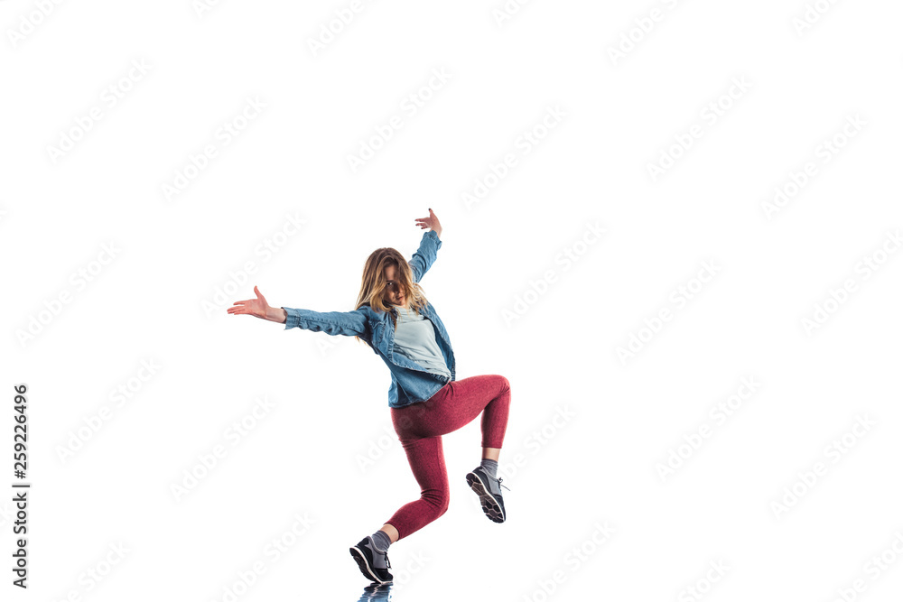 Girl doing aerobic