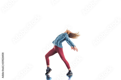 Cool woman doing aerobic