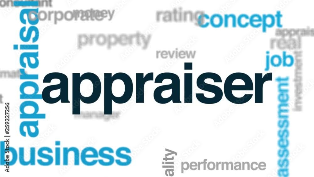Appraiser animated word cloud. Kinetic typography. Appraiser animated word cloud. Kinetic typography.