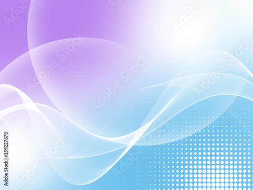Soft Blue Abstract Business Graphic Wave Background With Halftone