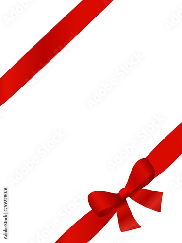 Rote Schleife mit Geschenkband - Vektor Illustration