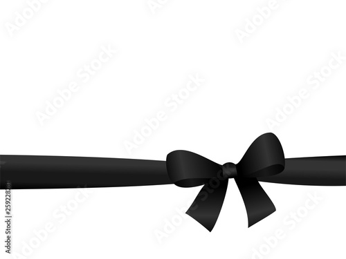 Schwarze Trauerschleife Vektor Illustration