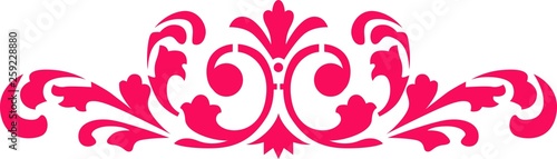 Floral ornament stencil