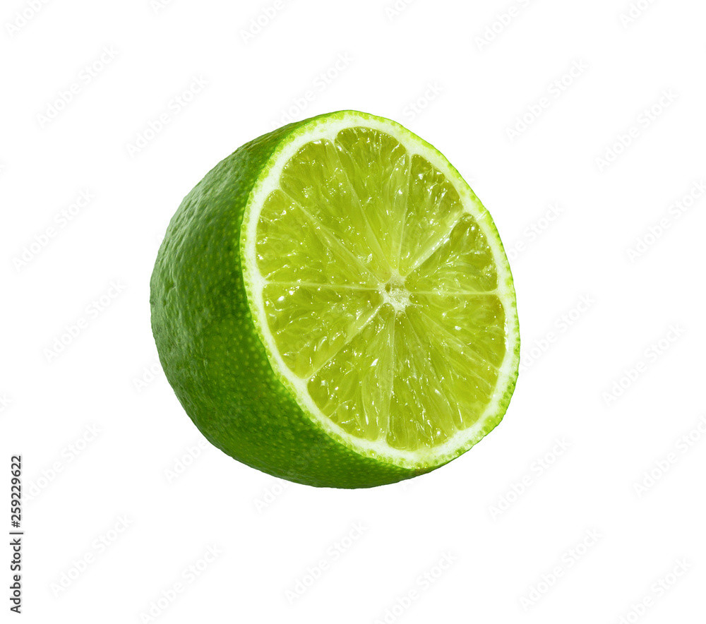 Lime slice. Juicy slice of lime. Ripe green lime citrus fruit. Lime slice. Juicy slice of lime. Ripe green lime citrus fruit.