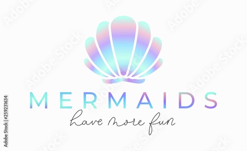 Mermaids have more fun inspirational lettering card. Cute summer lettering inscription for prints, textile etc. Vector illustration