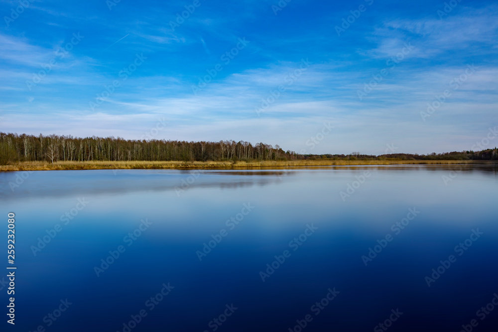 Blue sky blue lake