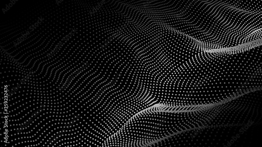 Abstract background. Big data. Vector illustration. Wave of particles. Abstract background. Big data. Vector illustration. Wave of particles.