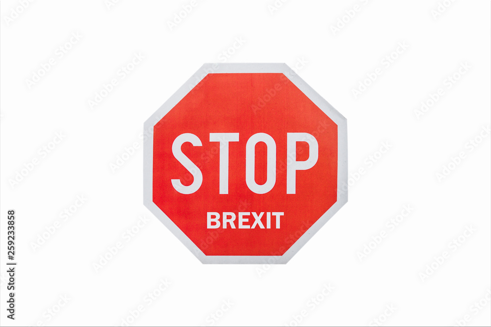 Stop brexit sign isolated on white background. Brexit concept Stop brexit sign isolated on white background. Brexit concept