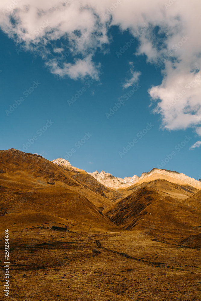 landscape of the mountains
