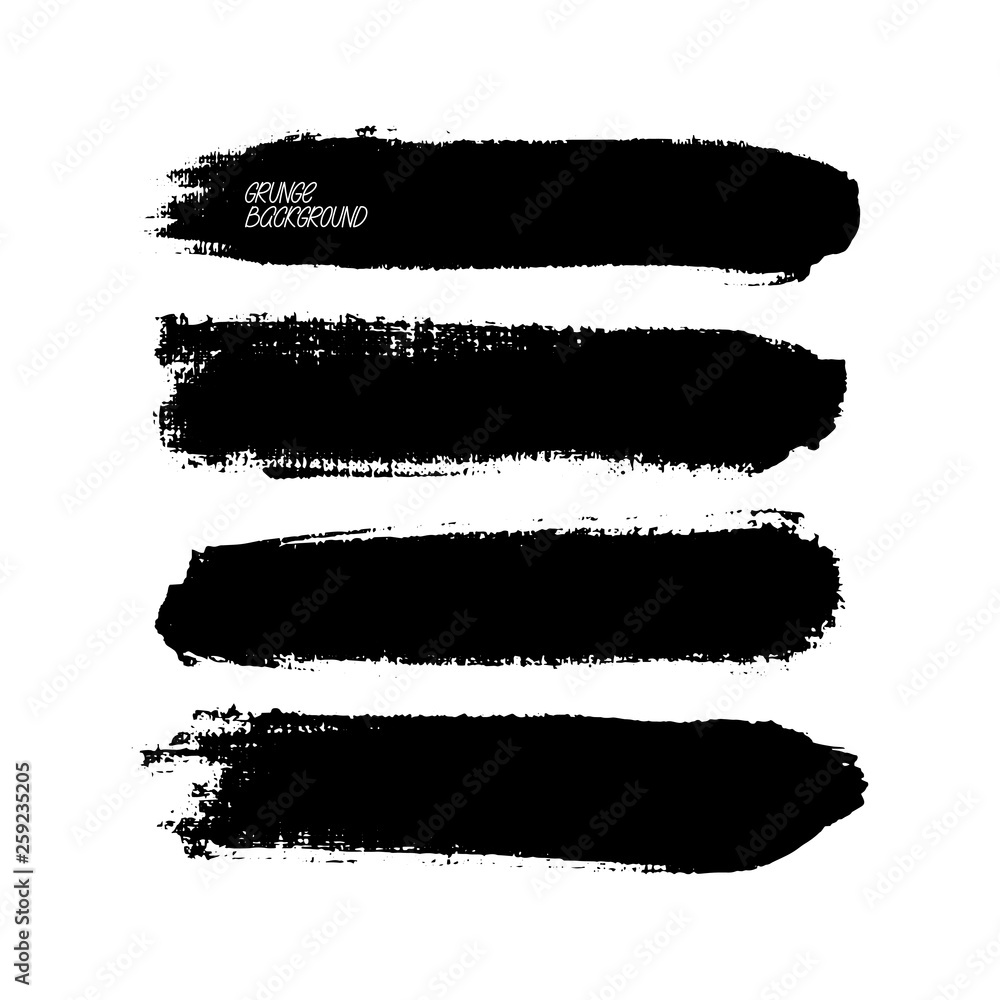 Set of brush strokes Set of brush strokes