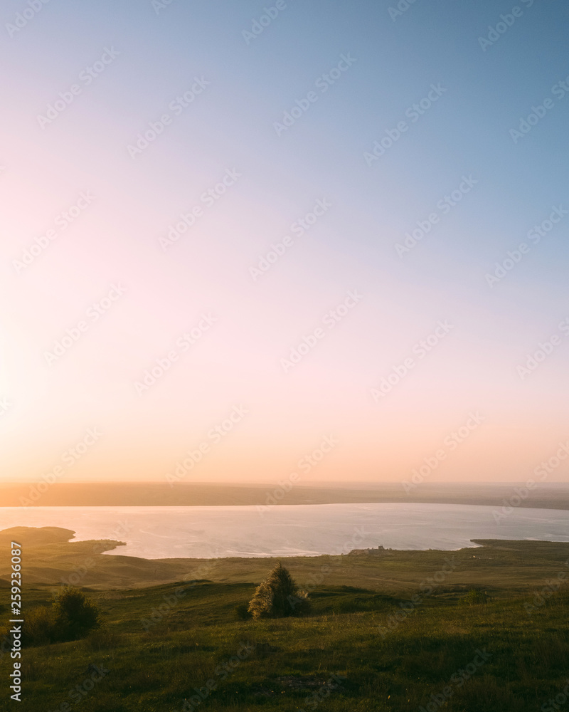 Obraz premium lake at sunset