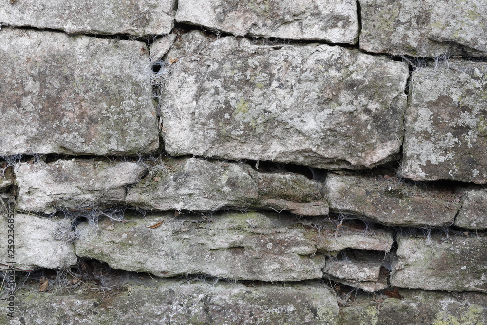 Trockenmauer, alte Mauer aus Stein Trockenmauer, alte Mauer aus Stein