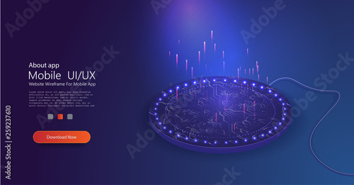 Wireless charging in 3d style. Vector connection concept. Modern design. Wireless technology. Wireless charging technology concept on blue background. Digital gadget. 
