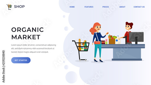 Supermarket landing page