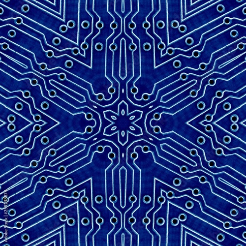 pcb printed circuit board pattern. abstract cyberspace.