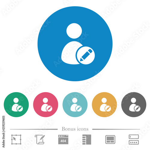 Rename user flat round icons