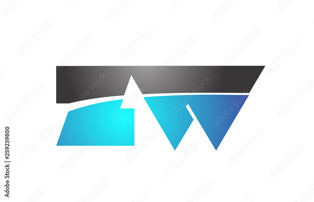alphabet letter zw z w logo company icon design alphabet letter zw z w logo company icon design