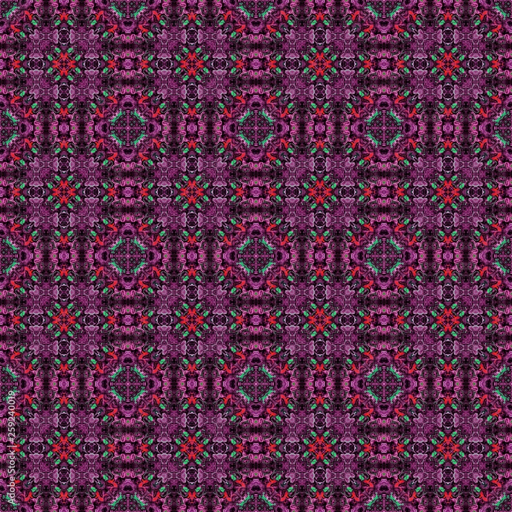 kaleidoscope purple geometric pattern abstract. art backdrop.