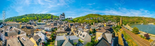 Aerial view of Oberwesel in Germany photo