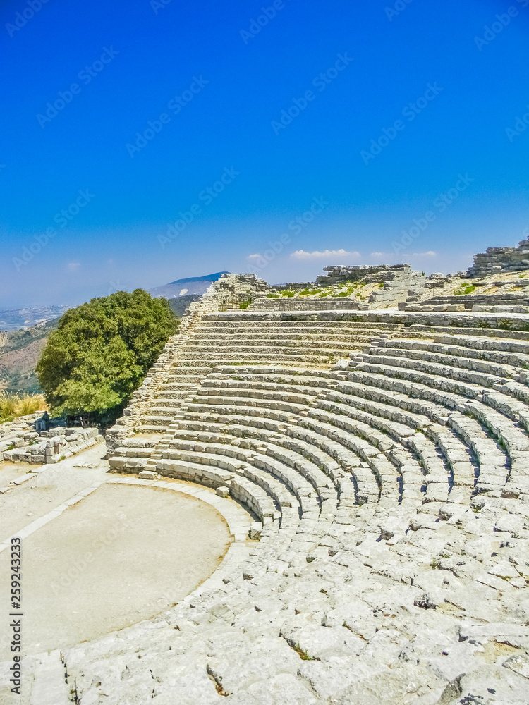 Great greek theatre of Segesta, Sicily