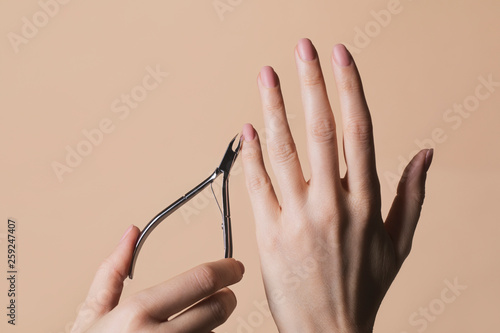Woman Doing Manicure photo