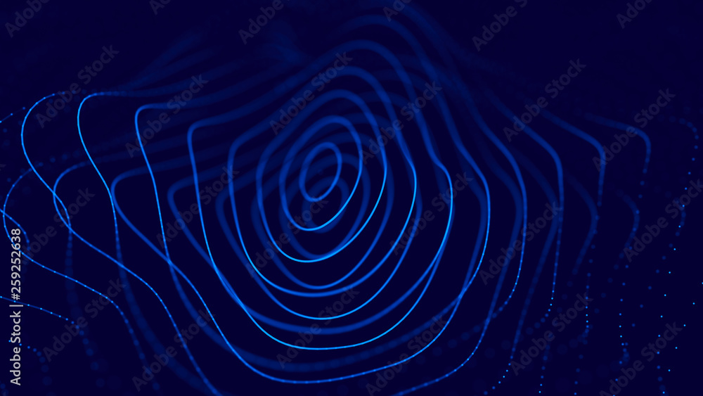 Wave 3d. Wave of particles. 3D glowing abstract digital particles background. Data technology illustration. Big data visualization. 3d rendering. Wave 3d. Wave of particles. 3D glowing abstract digital particles background. Data technology illustration. Big data visualization. 3d rendering.