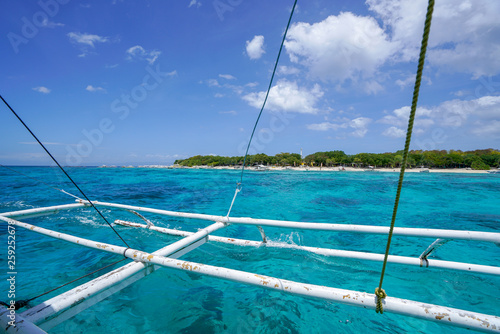 a boat on the sea