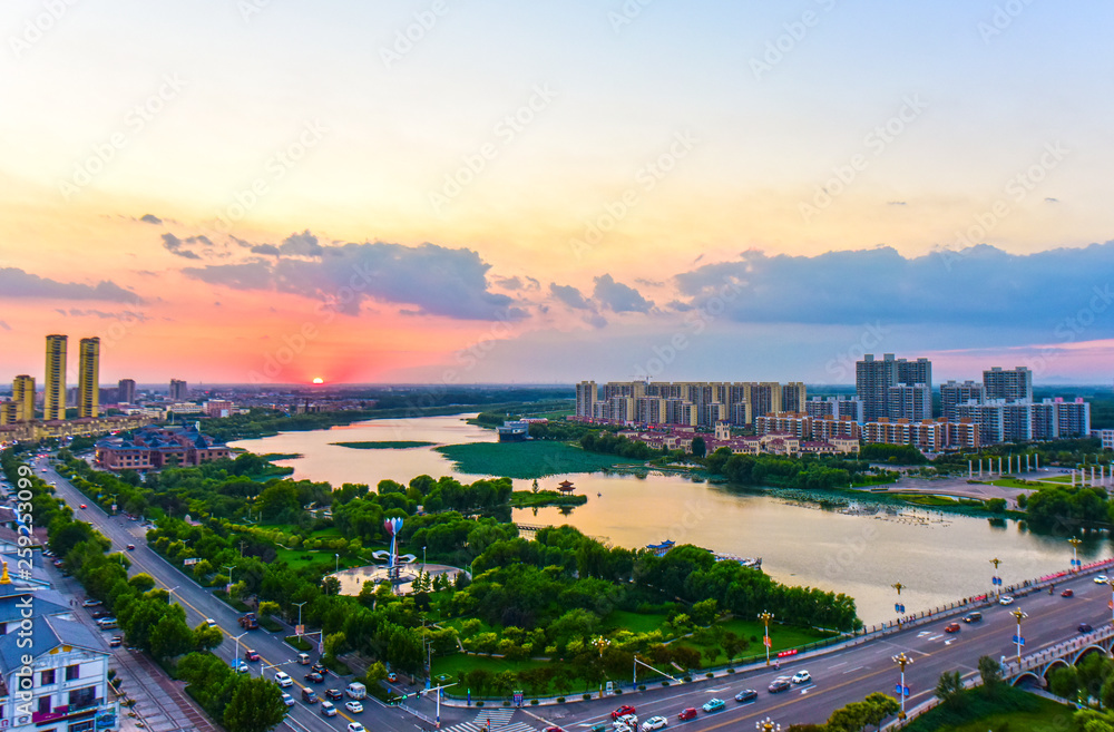 Fototapeta premium Urban Park Nightscape