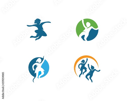  Happy People jump concept