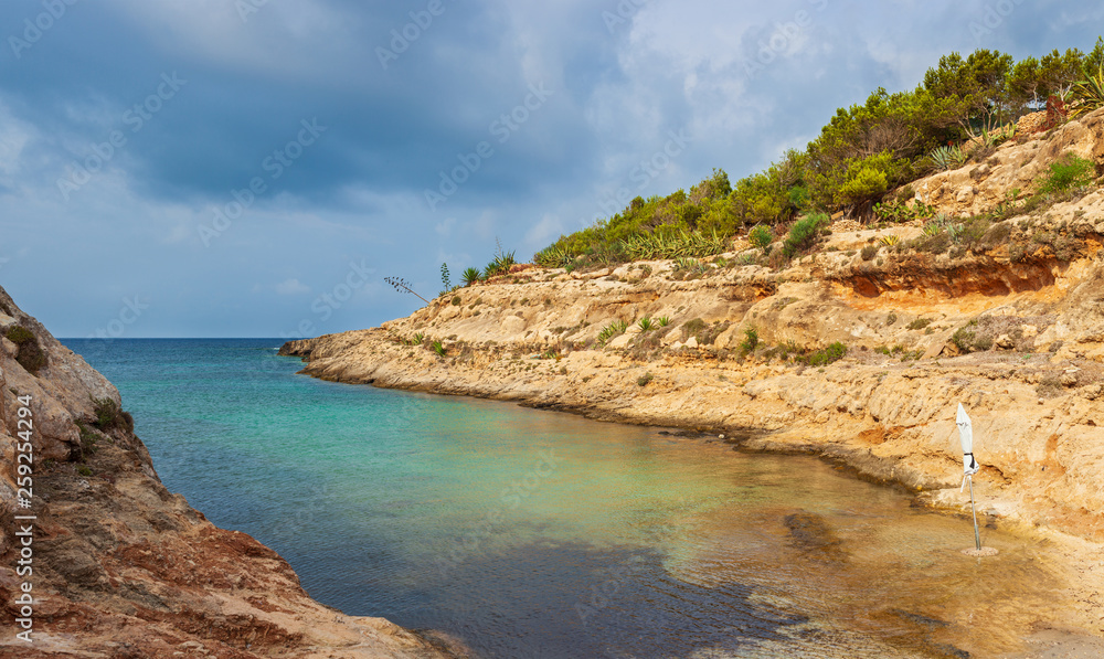 View of Cala Greca, Lampedusa