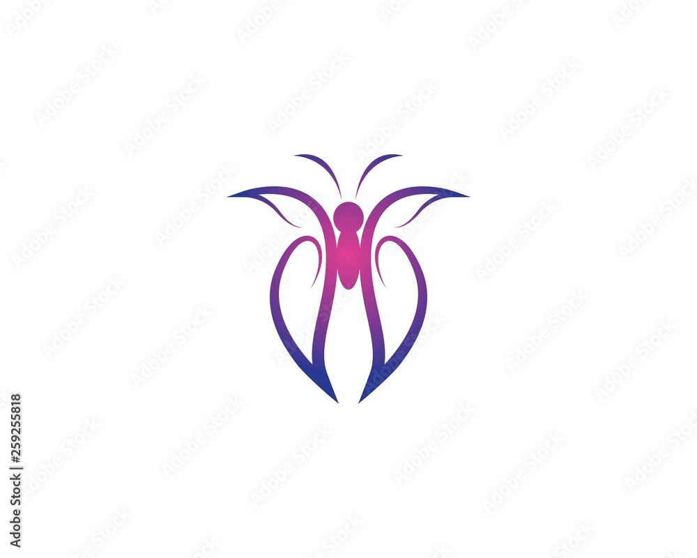 Naklejka premium Butterfly logo icon