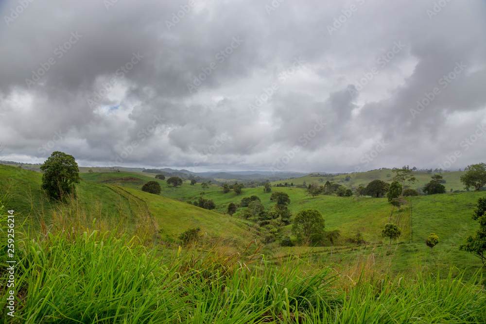 Beautiful tranquil rural view near Millaa Millaa on the Atherton Tablelands in Tropical North Queensland, Australia
