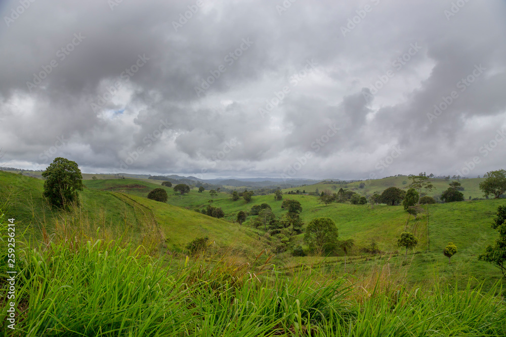 Beautiful tranquil rural view near Millaa Millaa on the Atherton Tablelands in Tropical North Queensland, Australia Beautiful tranquil rural view near Millaa Millaa on the Atherton Tablelands in Tropical North Queensland, Australia