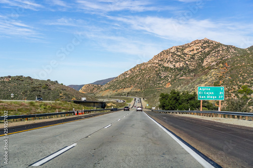 Travelling towards San Diego, southern California