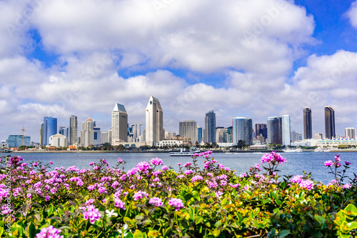 Panoramic view of the downtown San Diego skyline taken from Coronado Island, California © Sundry Photography