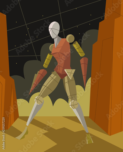 cubist surrealism doll man