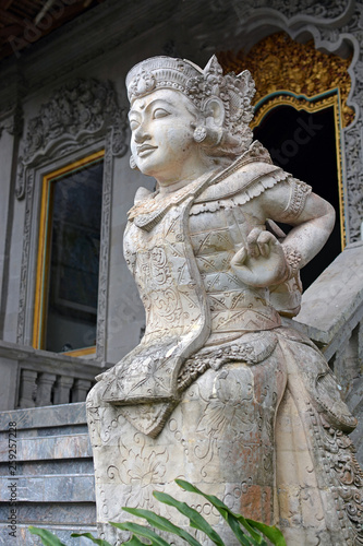 Ancient Stone Carving Outside Bali Temple