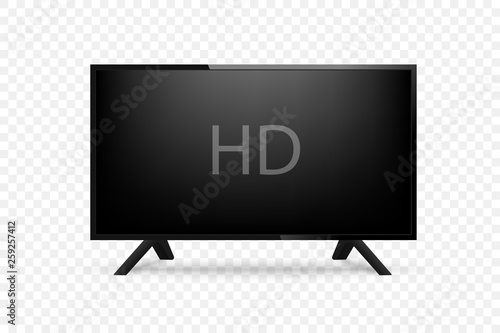 Для ИнтернетаMockup Realistic TV screen. Isolated. HD Plasma. Vector illustration