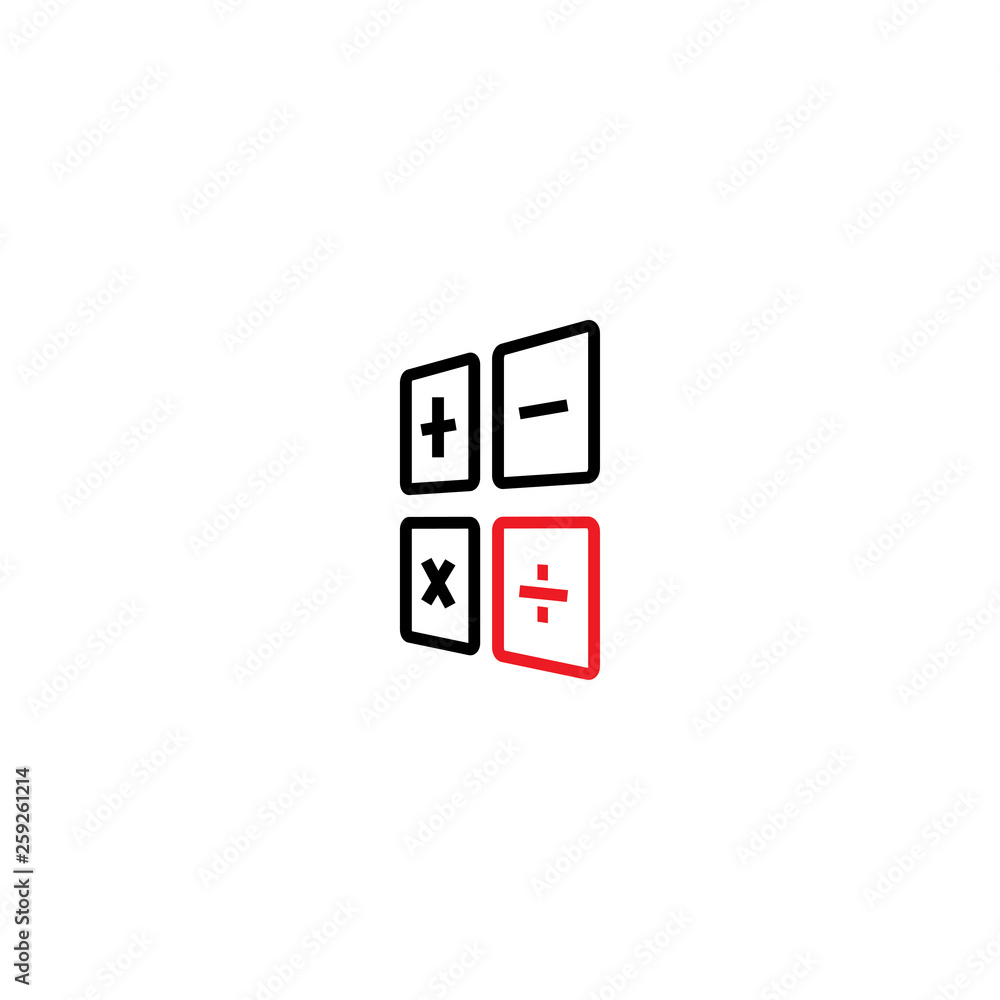 Calculator graphic design template vector isolated Calculator graphic design template vector isolated